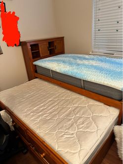Twin bed frame & mattress