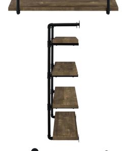 Pipe wall shelf