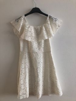 Zara Girls Cream Lace Dress