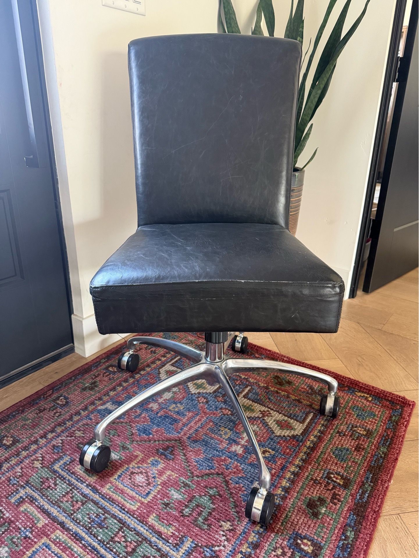 Arhaus leather office chair