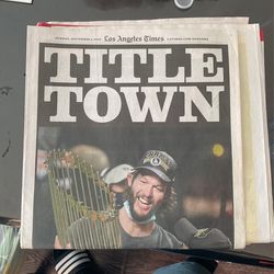 Los Angeles Times “Tittle Town “ Sunday’s Commemorative World Series Special Spanglish Edition