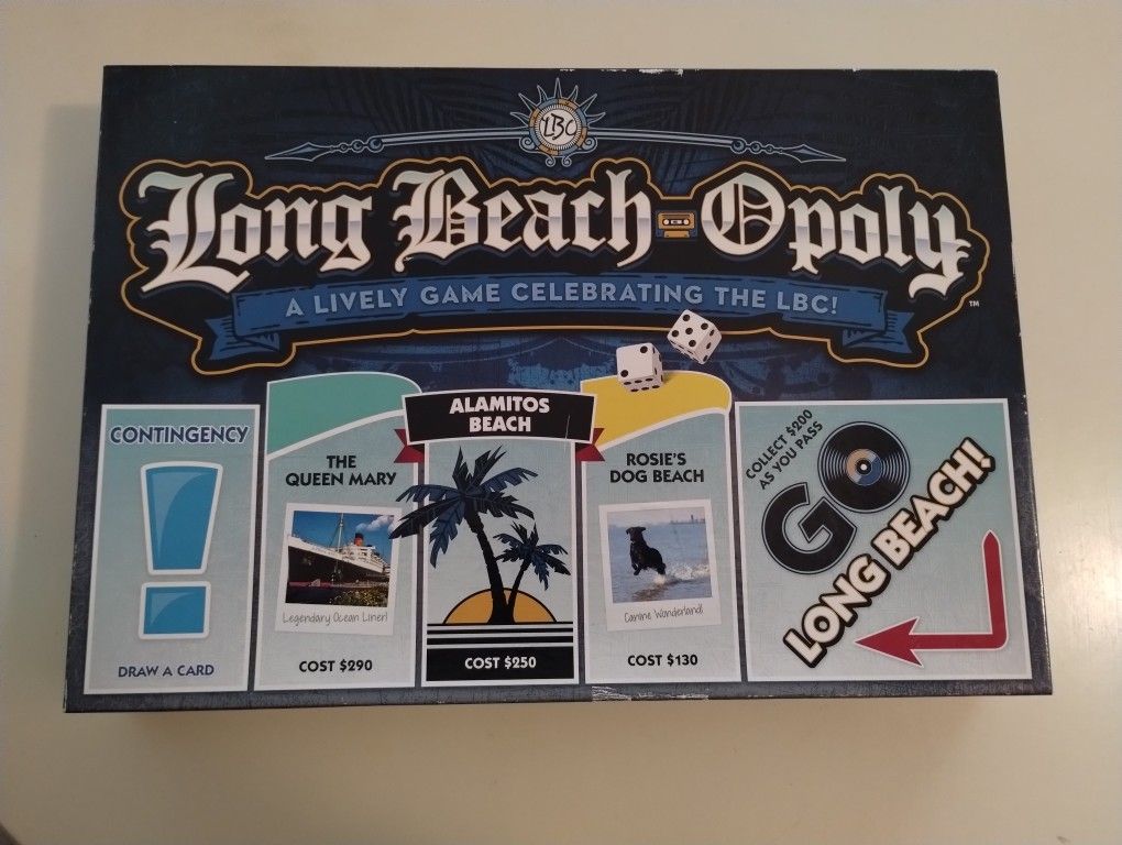 Long Beach California Opoly Board Game Monopoly New (Open Box)