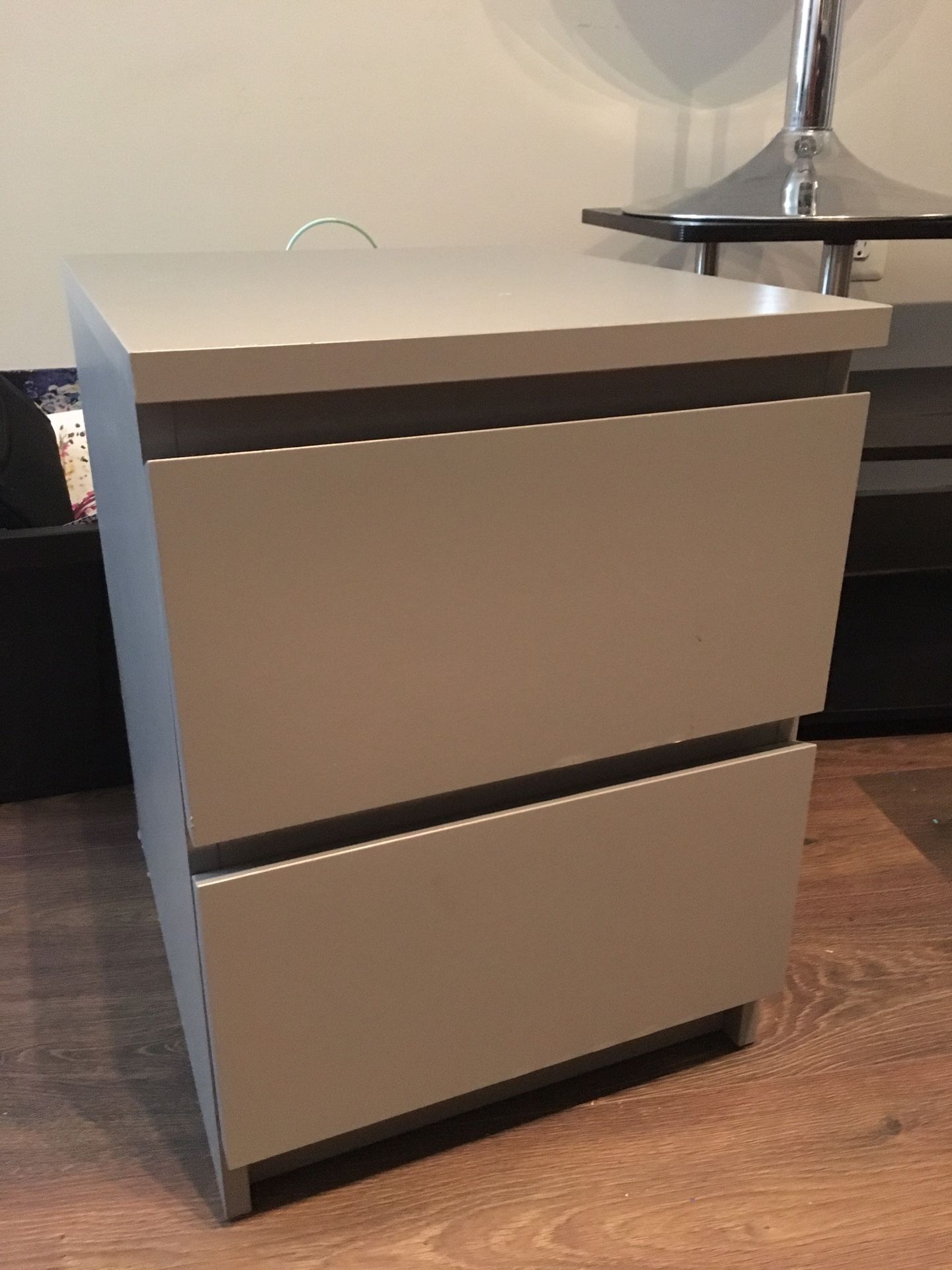 Gray Nightstand or End Table