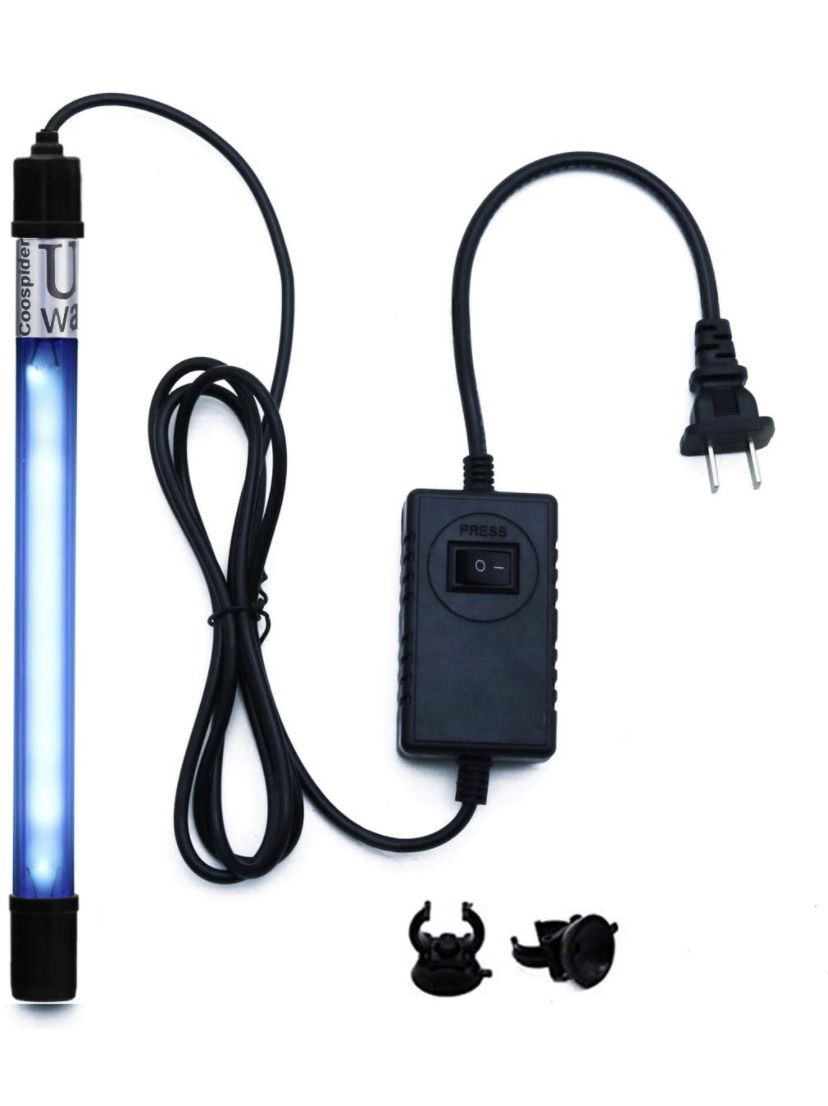 Aquarium UV-C Clean Light Submersible Waterproof Water Clean Lamp for Fish Tank