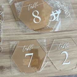 Acrylic Table Numbers