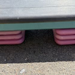 2 Aerobic Step Platforms — The Step Company — Includes 6 Risers — Adjustable Fitness Steps