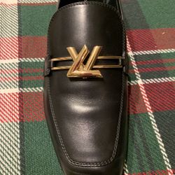 Louis Vuitton Upper Case Flat Loafers Black Leather