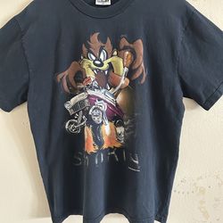 Vtg taz looney tunes low rider t shirt hot rod Chicano Sz Medium