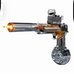 Voyager Battle Dart Gun w/ Scope, Drum Magazine, Transparent Design