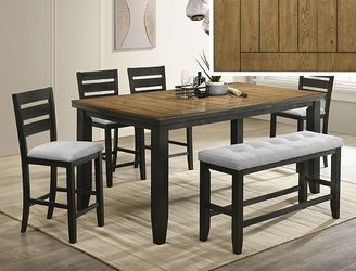 NEW 6 PC Counter Height Table Chairs Dining Room $10 DOWN