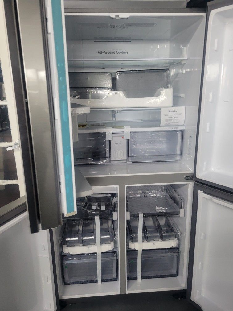 Nuevo Refrigerador Acero Inoxidable 4 Puertas Pagó Inicial Es De $54 No Se Necesita Crédito 💳