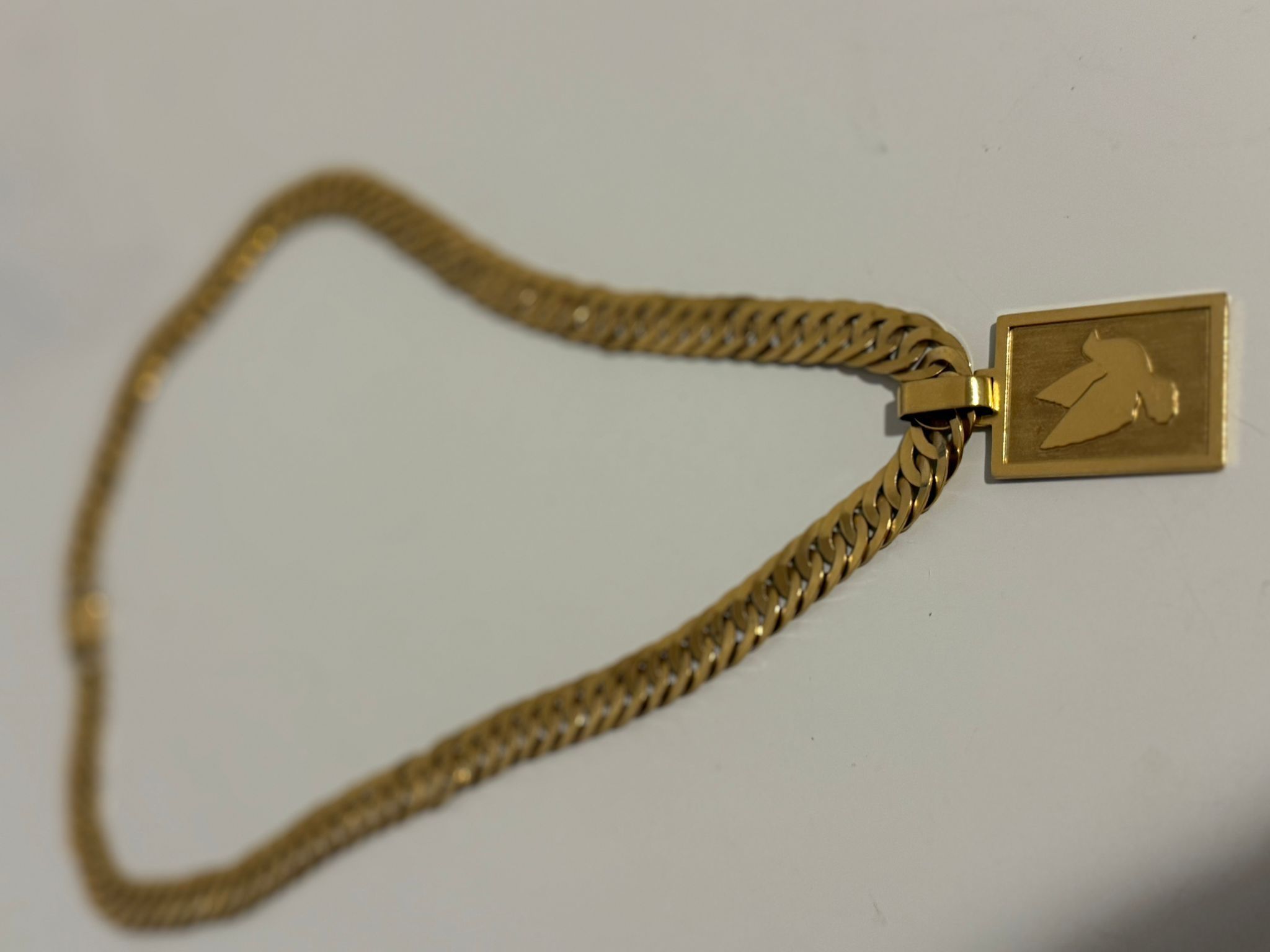 Solid 18k Gold Cuban Link Chain + Pendant – 60g Total