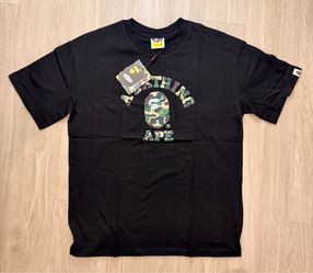 Bathing ape black & camo shirt