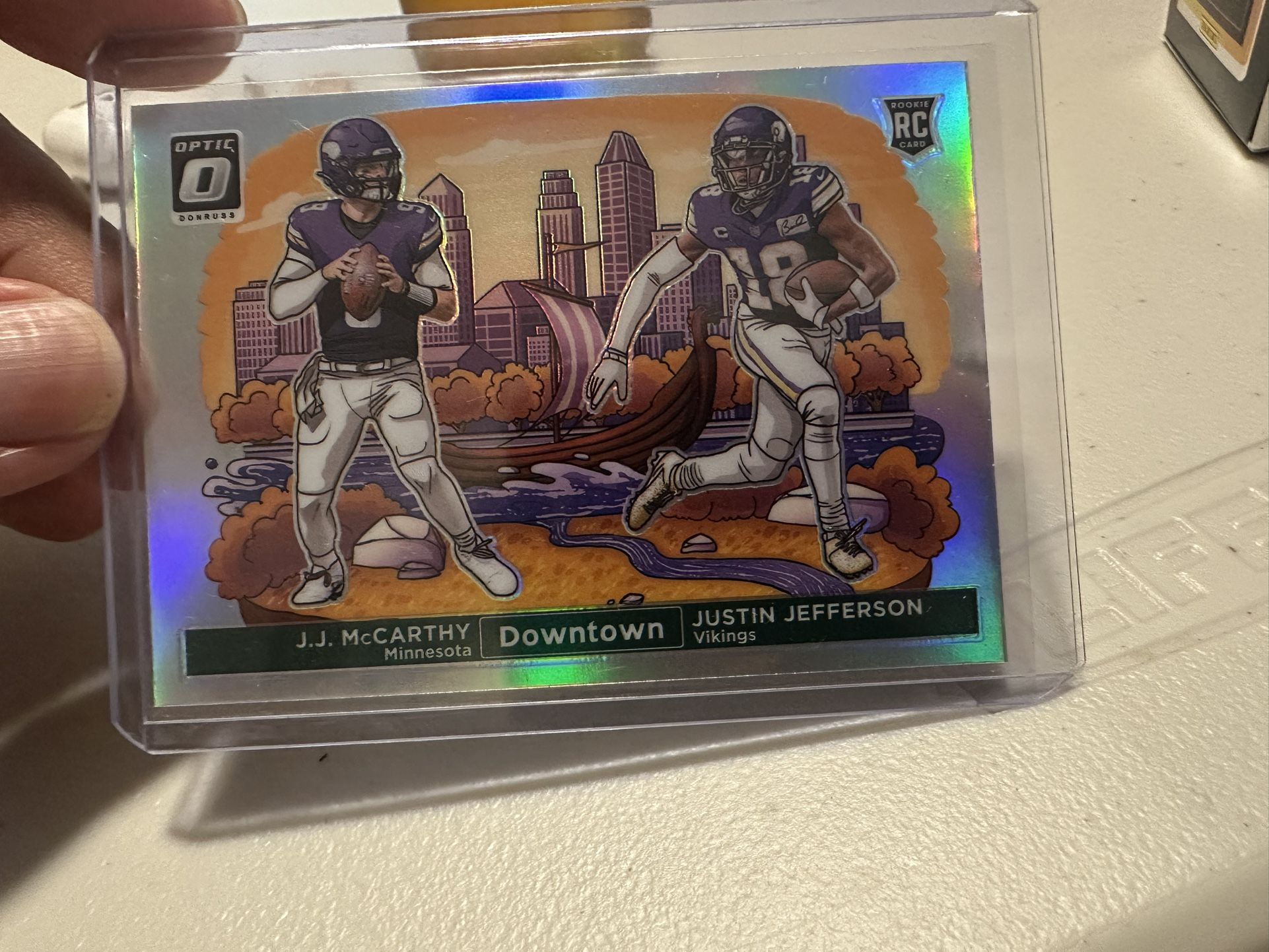 2024 Panini Donruss Optic JJ McCarthy-Justin Jefferson Dual Downtown Vikings #9