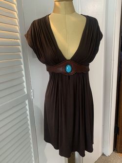 Brand new with tags Brown tunic/dress with turquoise detailing Sky brand Size M