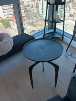 Beldan Lane Black Round Metal Side Table