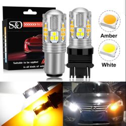 2PCS Switchback 7443 &1157 LED lights