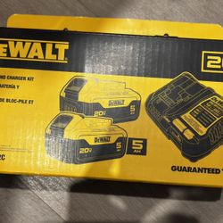 DEWALT 20 -Volt 2 -Pack Lithium-ion ( 5 Ah 5 Ah Battery and Charger )