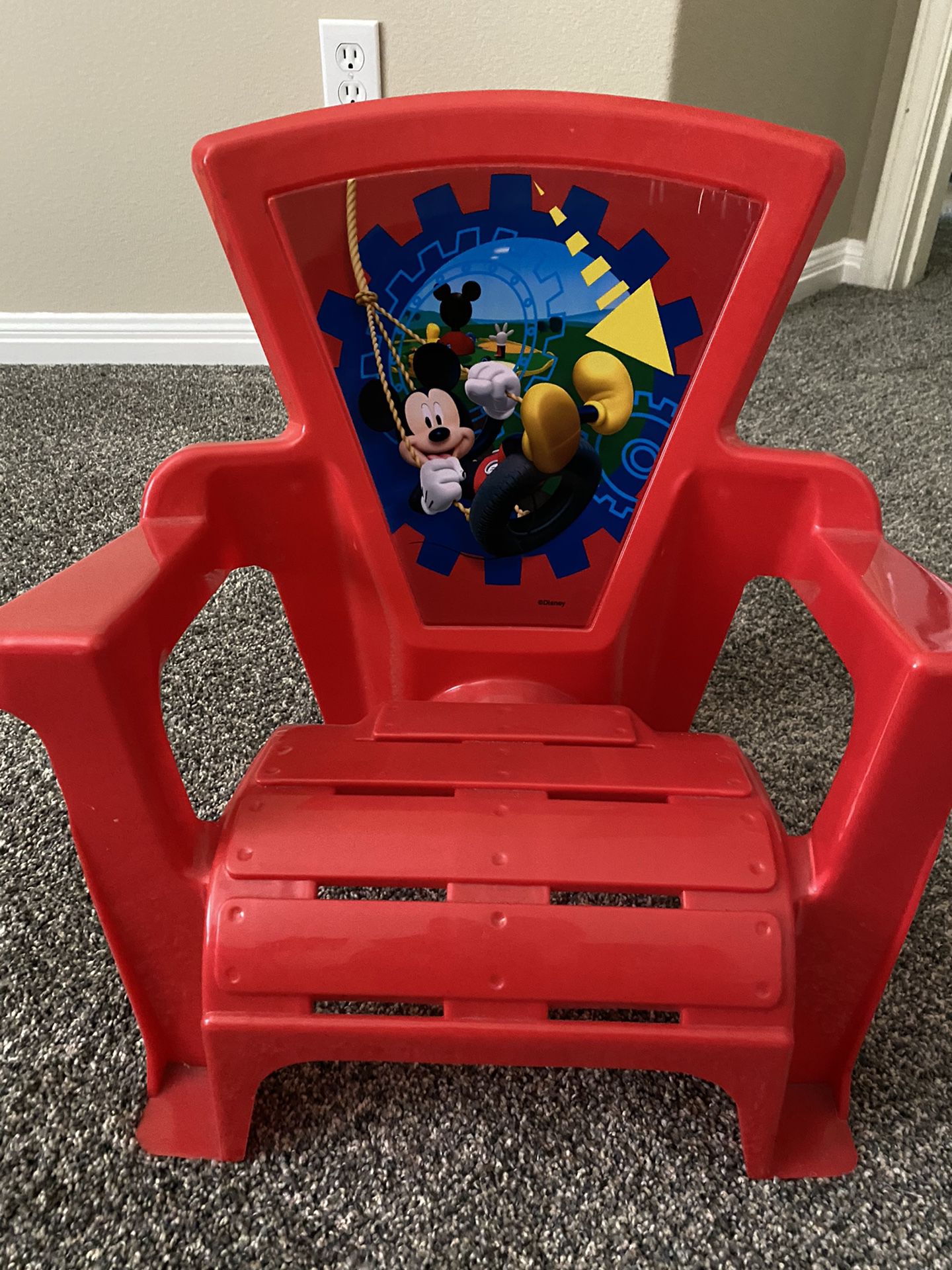 Disney Mickey Mouse red plastic kids chair