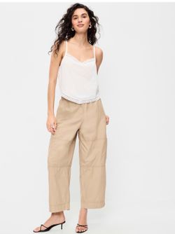 Women's Old Navy Mid-Rise Cropped Barrel-Leg Utility Pants – Brand New In Bag (Medium Tall)