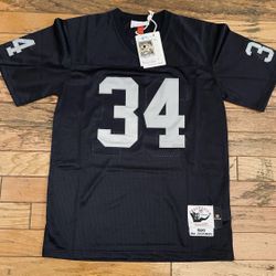 Black Bo Jackson Oakland Raiders # 34 Mitchell and Ness Jersey throwback