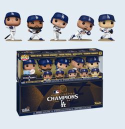 RARE Funko Pop! Vinyl: Los Angeles Dodgers 2025 MLB World Series Champions 5-Pack...