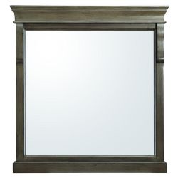 For Parts - Home Decorators Collection Naples 30 in. x 32 in. Wall Mirror in Distressed Grey