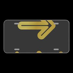 License Plate Novelty Car Front Golden Arrow Right Progress Previous