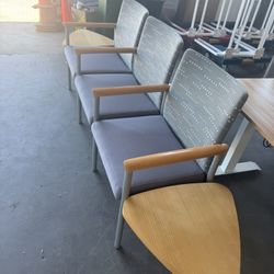 Lobby Waiting Chairs (3) Ea. W/ End Tables (2 Sets Avail.)