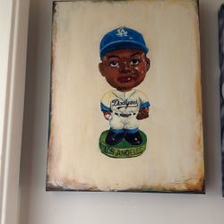 Jackie Robinson bobblehead painting 