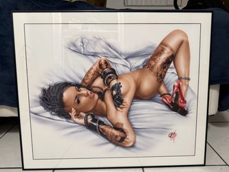Framed Pin-Up Art Print – Black Frame