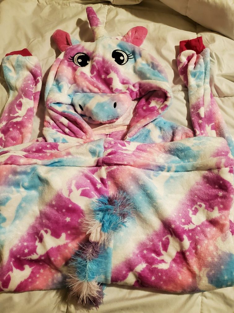 New girls/adult unicorn pajamas onesie costume sz M