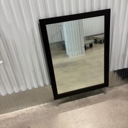 Dresser mirror brown wood frame 32 x 41“ inches $50