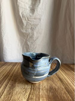Handmade Ceramic Blue Mug / Pitcher