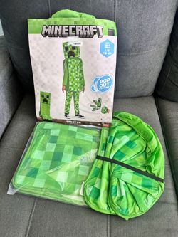 Green Minecraft Creeper Pop Out Costume