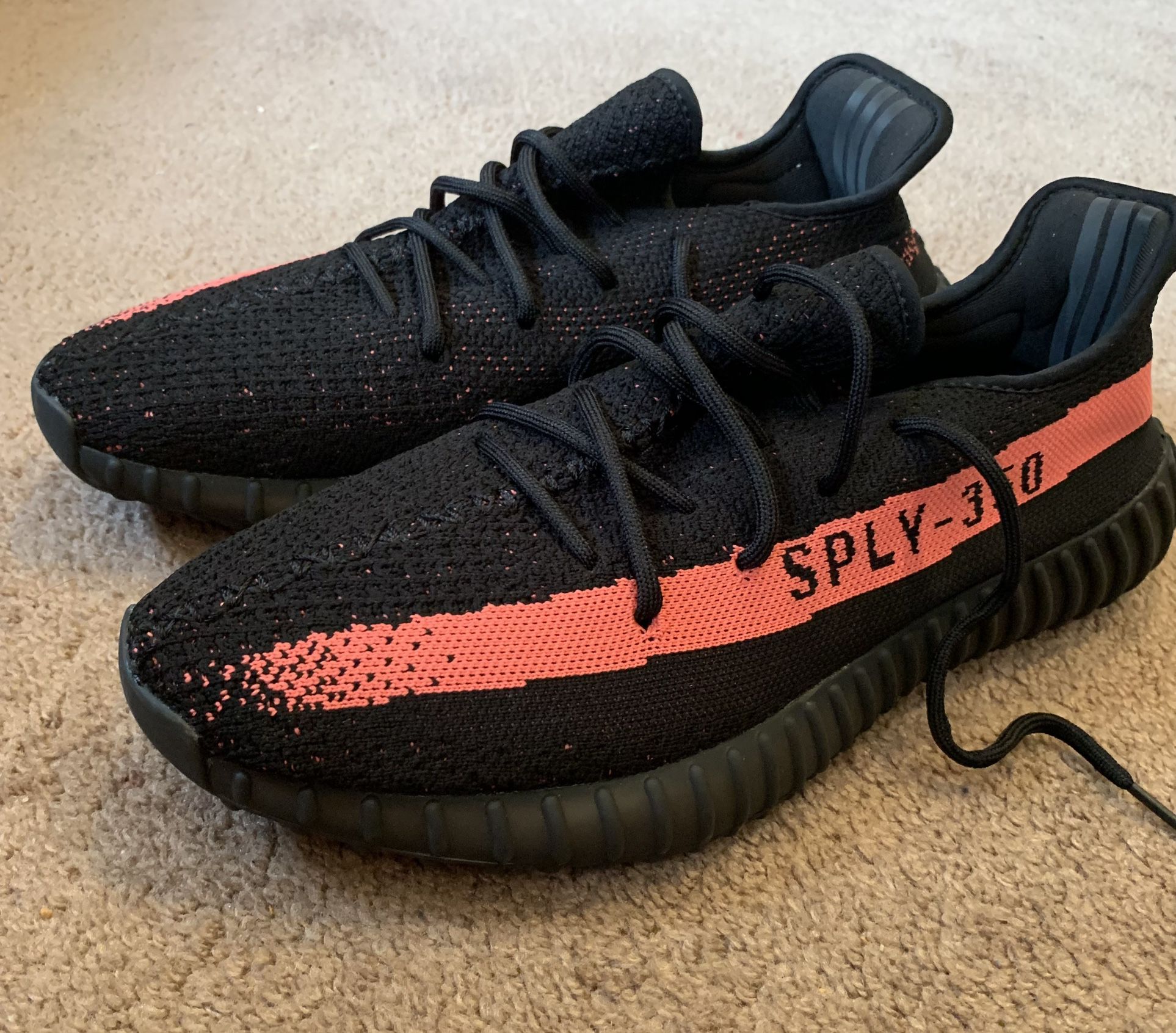 Adidas Yeezy Boost 350 V2 Red Stripe VERY RARE Mens Size 12