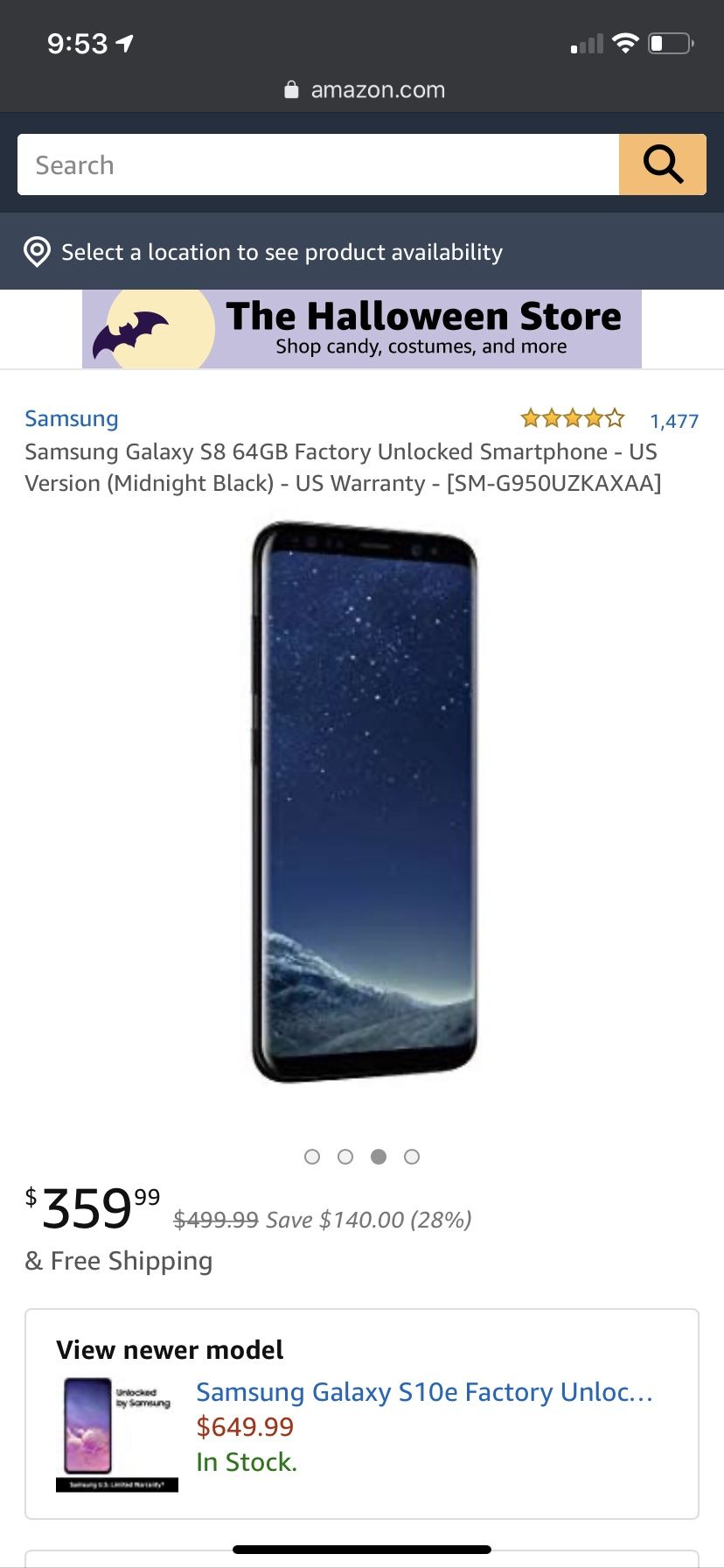 Unlocked Galaxy s8 64 gb