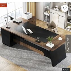 L-shaped Executive Desk FULLY ASSEMBLED AND BRAND NEW!