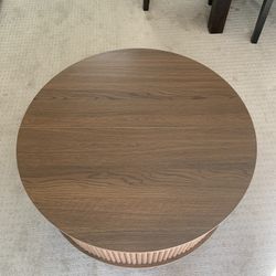 New Round Coffee Table, Walnut 