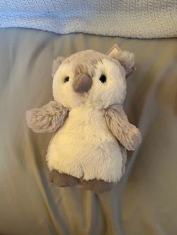 Aurora World Grey White Owl Plush NWT Cuddly