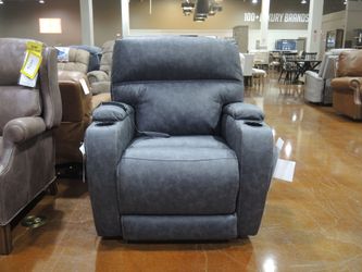 HomeStretch Dutch Draft Power Triple Power Recliner - Graphite Blue-Gray | Reclining Chair | Lounge Chair