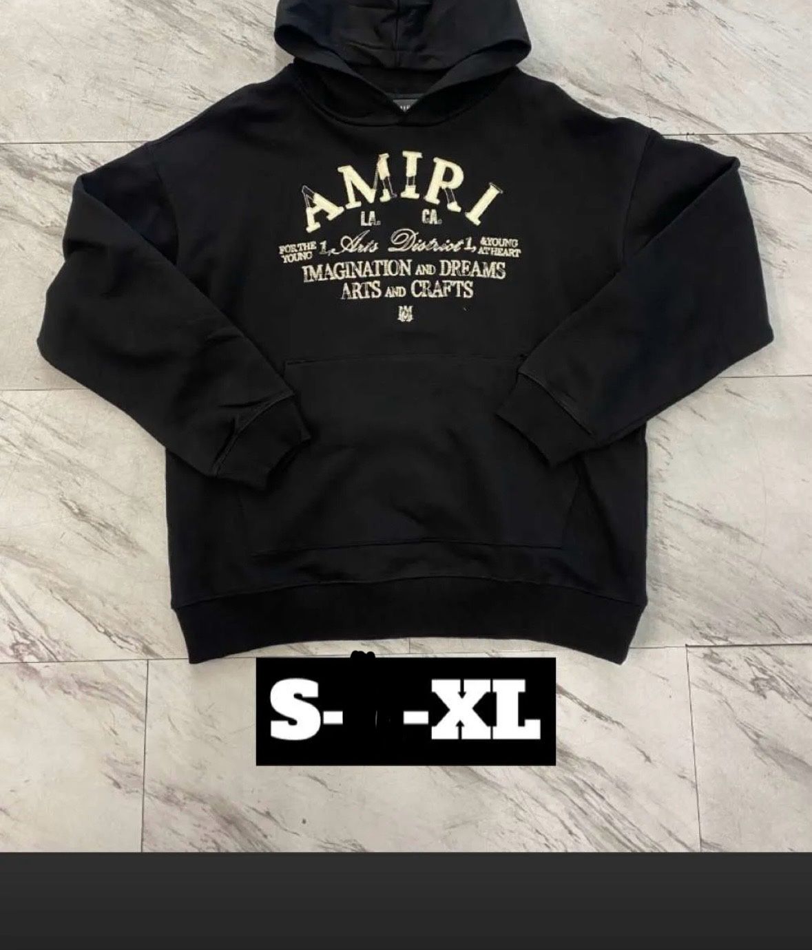 Amiri Black And White Hoodie