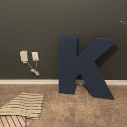 Large Metal K Wall Art