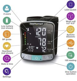 HealthSmart Elite Premium Series Universal Blood Pressure Monitors, Universal Wrist New