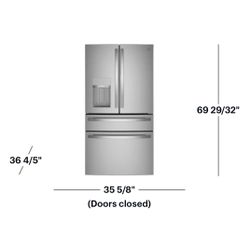 ❄️NEW GE Profile 27.9 Cu.Ft 4-Door French Door Smart Refrigerator Door-In-Door Stainless PVD28BYNFS