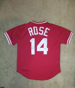 Mitchell & Ness Pete Rose Cincinnati Reds Cooperstown Collection Mesh Batting Practice Jersey.