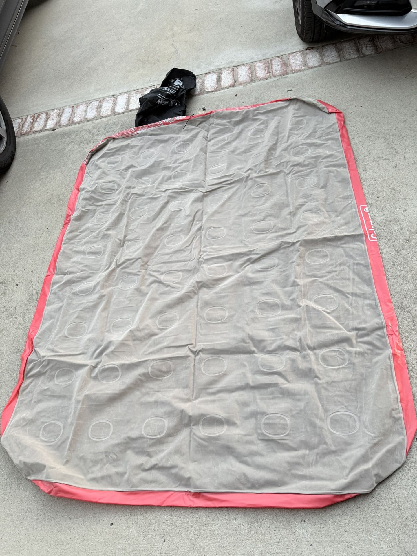 Coleman Queen Airbed Single High w/ Wrap-N-Roll Storage System Camping Hosting Sleepover Guest Bed