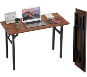 TEMI Small Computer Desk Folding Table - 43.3" Foldable Office Desk