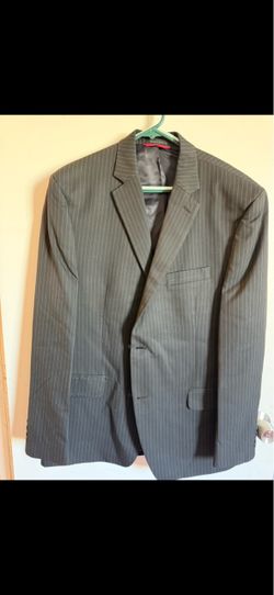 Men's Dark Gray Pinstripe Suit Jacket used