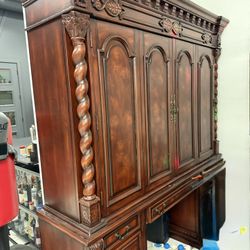 Antique Custom Cabinet – 8ft x 6ft – Cherry Finish